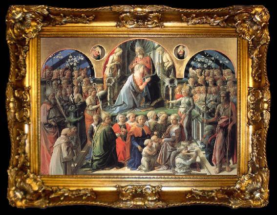 framed  Fra Filippo Lippi The Coronation of the Virgin, ta009-2
